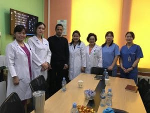צוות רופאים בביקור ב-Ulaanbaatar, מונגוליה 2018.